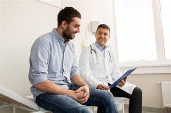 A urologist prescribes a treatment for prostatitis to a patient