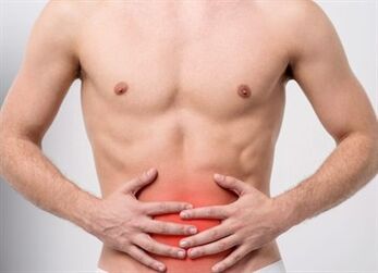 Pain in the lower abdomen is a symptom of chronic prostatitis
